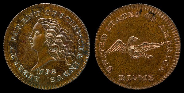 1792 Disme copper pattern