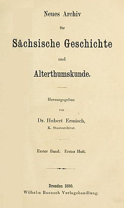 Neues Archiv für Sächsische Geschichte und Alterthumskunde 1880 Titel.jpg