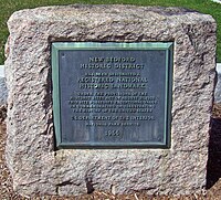 National Historic Landmark designation plaque on William Street New Bedford Historic District NHL plaque.jpg