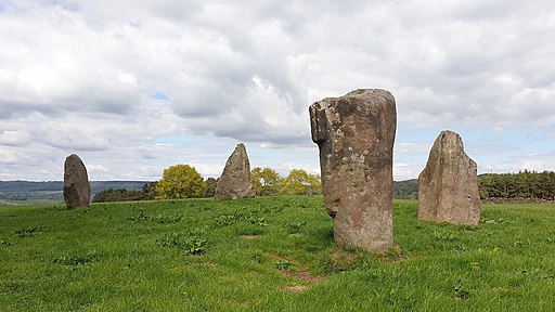 Nine Stones Close stone circle on Harthill Moor