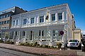 This is a photograph of an architectural monument. It is on the list of cultural monuments of Norderney, no. 45202000027. Deutsch: Moltkestraße 6, Norderney