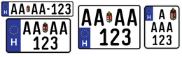 AA FB-572, Volkswagen Beetle , license plates of Hungary