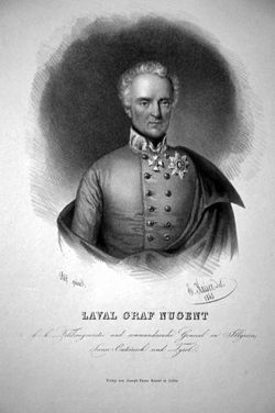 Laval Nugent gróf portréja (Eduard Kaiser litográfiája, (1848)