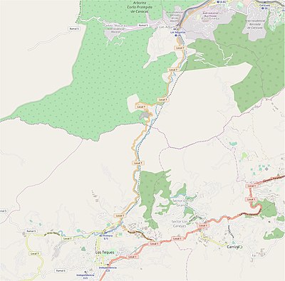 Mapa de localização/Los Teques