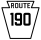 Pennsylvania Route 190 marker
