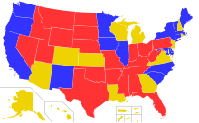 Party affiliation of current United States auditors aug2023.svg