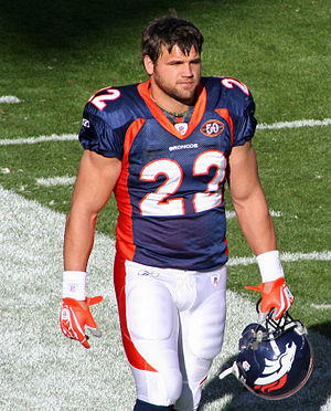 American football running back Peyton Hillis