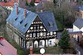 Blick auf den Pfarrhof vom Kirchturm aus