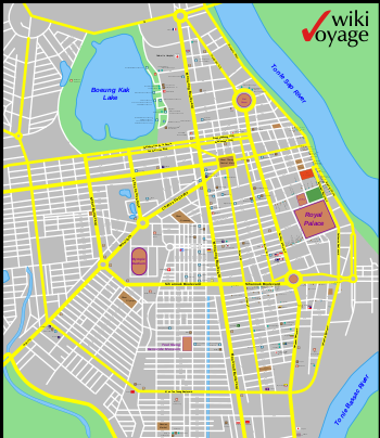 Plattegrond van het centrum van Phnom Penh