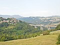 Vue du viaduc à proximité du village de Pian del Voglio.