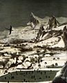 Brueghel: Lovci ve sněhu, detail
