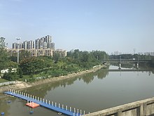 Pihe River Waterway from train for Shanghai-Hongqiao Station.jpg