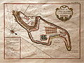 Plan de l'île de Gorée avec ses fortifications (1745).