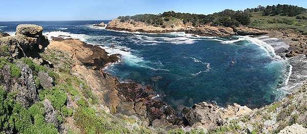 A panoramic view of Headland Cove