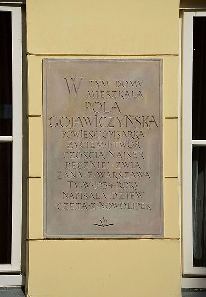 File:Pola Gojawiczyńska tablica Brzozowa 6 Warszawa.JPG