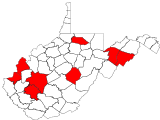 County distribution map.