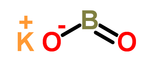 Structural formula of potassium metaborate