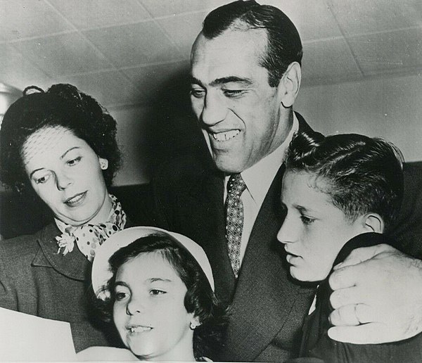 Carnera with family receiving dual citizenship in August 1953