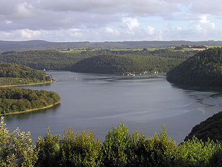 Aulne river of Brittany in north-western France