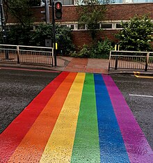 The Rainbow crossing in Sutton Rainbow crossing, Sutton, London.jpg