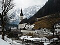 Ensemble parish church St. Sebastian with surroundings