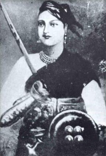 Rani Laxmibai portrayed as sowar