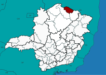 Immediate Geographic Region of Espinosa, in the state of Minas Gerais, Brazil. Regiao imediata de Espinosa, Minas Gerais.svg