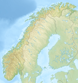 Map showing the location of Holåbreen