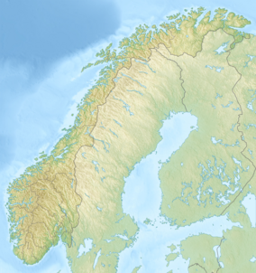 Map showing the location of Rørvikvatnet Nature Reserve