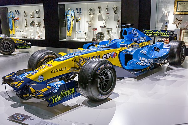 The R26 on display at Fernando Alonso Sports Complex