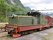 Elektrische locomotief RjB 9 uit 1958 van de Spoorlijn Rjukan - Mæl in Noorwegen