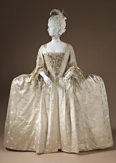 Satin robe. English, c. 1765 Robe a la Francaise c. 1765.jpg