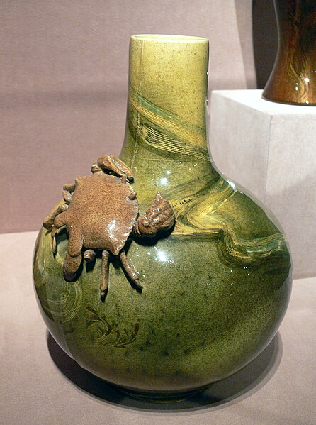 Vase with raised decoration, Rookwood Pottery, 1885.