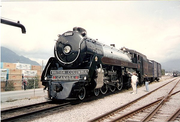 Royal Hudson No. 2860 in Squamish British Columbia.