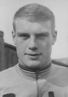 Black and white photograph of Rudi Altig.