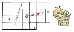 Location of Glen Flora in Rusk County, Wisconsin.