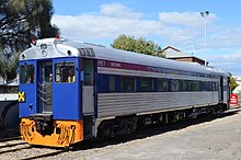 Preserved Bluebird no. 257 at the National Railway Museum, Port Adelaide SAR 257 Kestrel, NRM, 2014.JPG