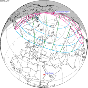 Mapa general del eclipse