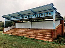 The main stand at the Miners Welfare Ground, home of South Kirkby Colliery Football Club. SKCFC Main Stand.jpg