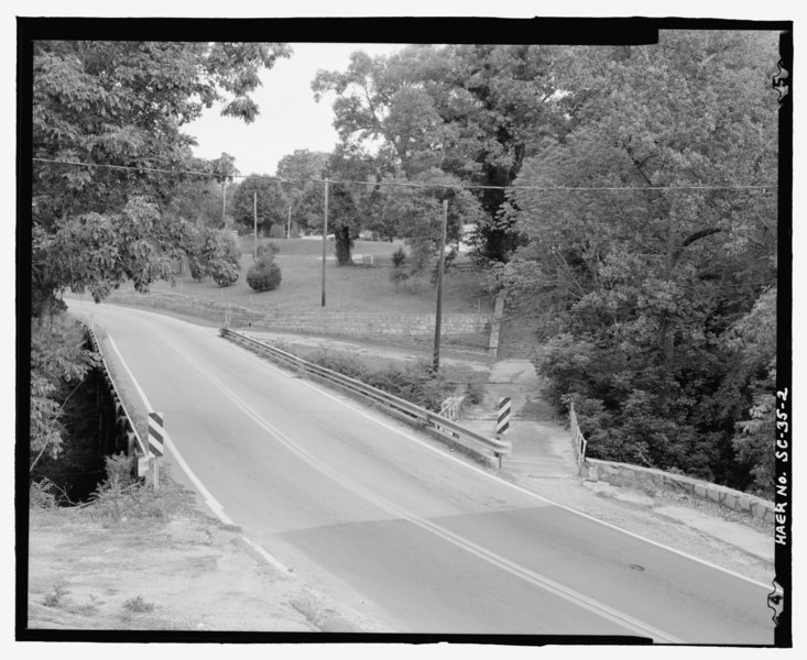 File:STREETSCAPE VIEW OF DECKING OF BRIDGE. FROM EAST SIDE. FACING WEST - West Branch Bridge, South Carolina Road S-569 spanning West Branch of Pacolet River, Pacolet, Spartanburg County, SC HAER SC-35-2.tif