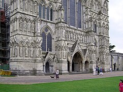 Parte de la fachada de la catedral.