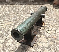 Cannon of King Louis XII of France in the court of Fort de Salses, France.