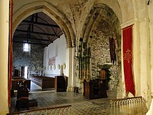 Transept met zicht op de kapel Sainte Barbe en het schip - overzicht van het Laatste Avondmaal