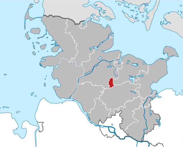 Elhelyezkedése Schleswig-Holstein térképén