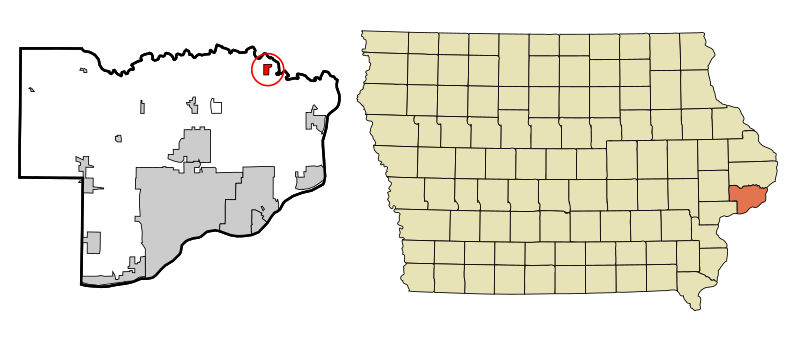 File:Scott County Iowa Incorporated and Unincorporated areas McCausland Highlighted.svg