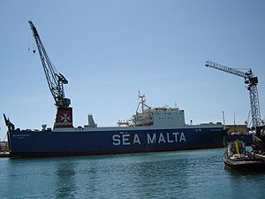 Sea Malta's largest ship, the MV Maltese Falcon Sea Malta ship.jpg