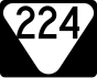 State Route 224 маркер