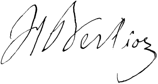 Signature de Hector Berlioz