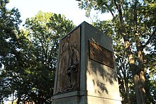 The pedestal remained in McCorkle Place without the Silent Sam statue until January 14, 2019. Silent Sam pedestal without statue.jpg