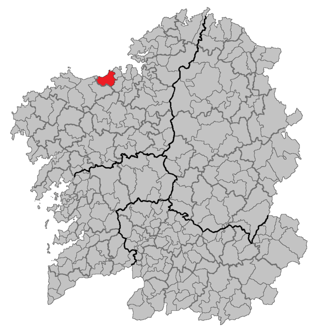 Location of Arteixo within Galicia